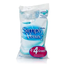 Gillette Simply Venus 2 Ξυραφάκια Μιας Χρήσης 4+4τ