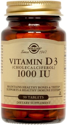 SOLGAR VITAMIN D3 1000 IU 90TAB
