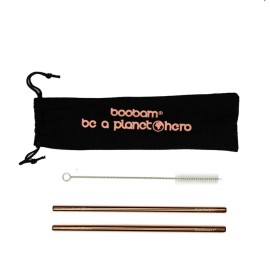 Boobam Boobamstraw Metal Wide Titanium Rose Gold Α