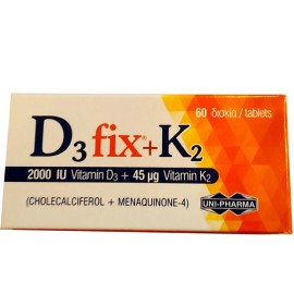 UNI-PHARMA D3 FIX 2000IU + K2 45MG 60TABS