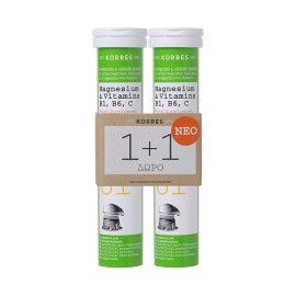 Korres Magnesium & Vitamins B1 B6 C 2 x 12 αναβράζ