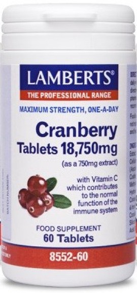 LAMBERTS CRANBERRY 18.750MG 60TABS