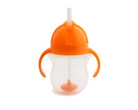 Munchkin Click Lock Orange Κύπελο Με Καλαμάκι Πορτ