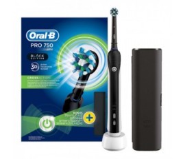 Oral-B Pro 750 All Black Edition Ηλεκτρική Οδοντόβ