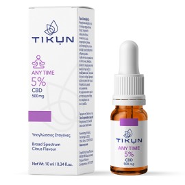 Tikun Any Time 500mg 5% CBD Citrus Έλαιο Κάνναβης