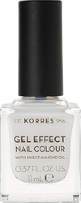 KORRES GEL EFFECT NAIL COLOUR PORCELAIN WHITE No 0