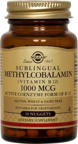 SOLGAR METHYLCOBALAMIN B-12 1000ΜG NUGGETS 30S