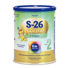 Wyeth Γάλα S-26 GOLD II (από 6 μηνών) 400gr