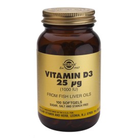SOLGAR VITAMIN D3 1000 IU SOFTGELS 100TAB