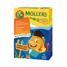 Mollers Omega 3 Ζελεδάκια Ψαράκια Με Γεύση Πορτοκά