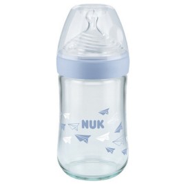 NUK NATURE SENSE ΜΠΙΜΠΕΡΟ ΓΥΑΛΙΝΟ ΜΕ ΘΗΛΗ ΣΙΛΙΚΟΝΗ