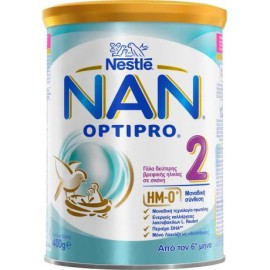 NESTLE NAN OPTIPRO 2 ΒΡΕΦΙΚΟ ΓΑΛΑ 6Μ+ 400GR