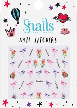 Snails Stickers Flamingos Αυτοκόλλητα Νυχιών για Π