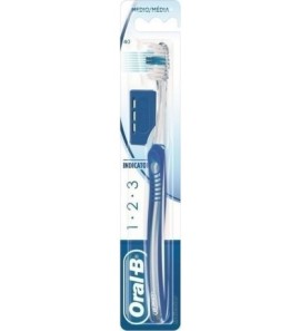 Oral-B 1-2-3 Indicator 35mm Medium Οδοντόβουρτσα Μ