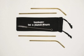 Boobam Boobamstraw Metal Gold Μεταλικά Καλαμάκια Χ