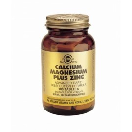 SOLGAR CALCIUM MAGNESIUM PLUS ZINC 100TAB