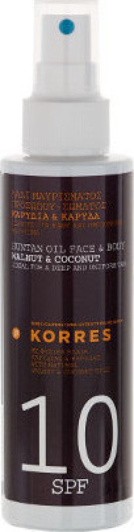 Korres Λάδι Μαυρίσματος Προσώπου-Σώματος Καρυδιά &