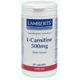 LAMBERTS L-CARNITINE 500mg NEW HIGHER STRENGHT 60c