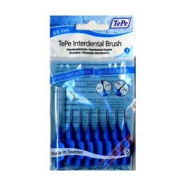 TePe Original Daily Μέγεθος 3 0.6mm 8τμχ Μπλε