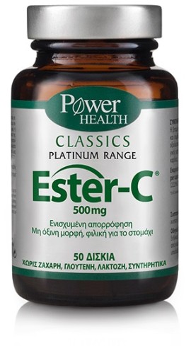 POWER HEALTH PLATINUM ESTER C 500MG 50S TABS