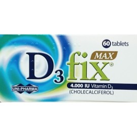 UNI-PHARMA D3 FIX MAX VITAMIN D3 4000IU 60TABS