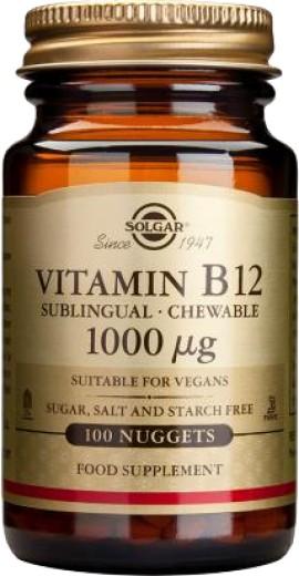 SOLGAR VITAMIN B12 1000μG NUGGETS 100S