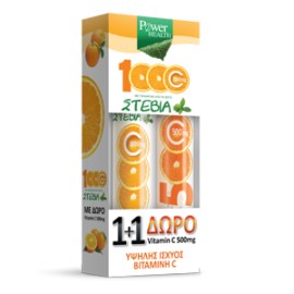 POWER HEALTH VITAMIN C 1000MG ΜΕ ΣΤΕΒΙΑ 24 ΑΝΑΒΡΑΖ