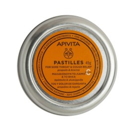 APIVITA ΠΑΣΤΙΛΙΕΣ ΜΕ ΠΡΟΠΟΛΗ & ΓΛΥΚΙΡΡΙΖΑ 45GR