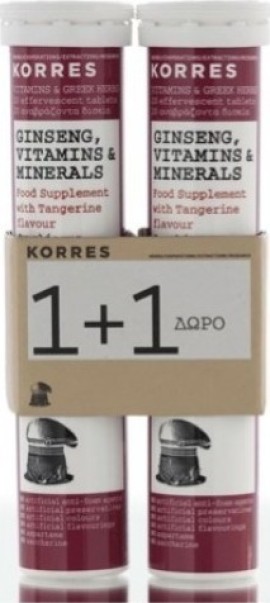 KORRES GINSENG VITAMINS & MINERALS 2X20 ΑΝΑΒΡΑΖΟΝΤ