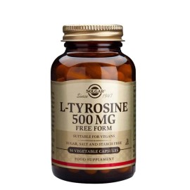SOLGAR L-TYROSINE 500MG 50VCAP