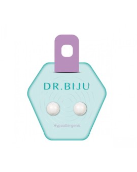 Dr Biju Pearl White 6,0 mm Yποαλλεργικά Σκουλαρίκι
