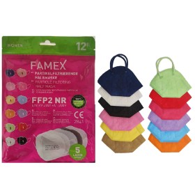 Famex Particle Filtering Half NR Mix Μάσκα Προστασίας FFP2 Για Γυναικείο Πρόσωπο 12τμχ